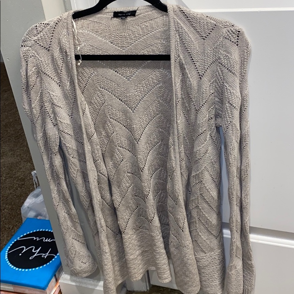 Cream/ tan colored cardigan